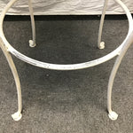 Pair of Modern White Metal Bar Stools