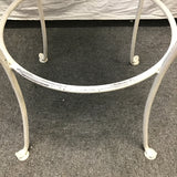 Pair of Modern White Metal Bar Stools