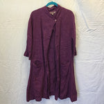 FLAX Purple Linen Cardigan