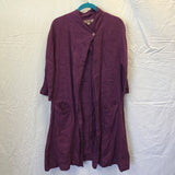 FLAX Purple Linen Cardigan