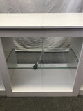 Modern White Laminate 3-Tier Entertainment Stand