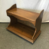 Vintage Solid Pine 2-Tier Rolling Shelf