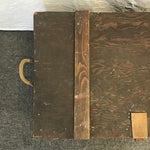 Vintage Dark-Stained Solid Pine Storage Crate