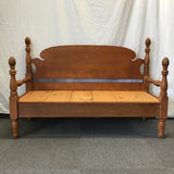 Upcycled Vintage Solid Maple & Pine Bedframe Bench