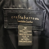 Croft & Barrow Black Lambskin Leather Jacket