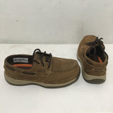 Rockport Works "Sailing Club" Brown Leather Steel Toe Boat Shoe