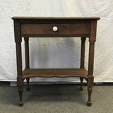 Vintage Solid Cherry 2-Tier 1-Drawer Side Table