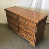 Vintage Kemp Furn. Faux-Cherry Laminate 6-Drawer Dresser