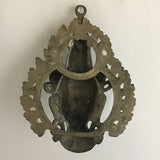 Vintage Wall Hanging Cast Brass Buddha
