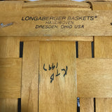 1997 Longaberger Woven Solid Maple Picnic Basket