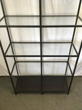 IKEA VITTSJO Black Metal & Glass 5-Tier Shelf