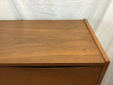 Vintage MCM Cherry Veneer 3-Drawer Chest of Drawers & Secretary Desk
