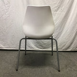 Modern MCM White Bucket Seat Accent Chair