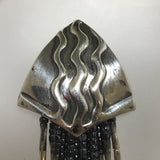 Vintage AA Sterling Silver & Beaded Fringe Earrings