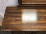 Vintage Broyhill Solid & Veneer Oak 9-Drawer Dresser