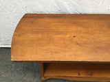 Vintage Custom Made Solid Pine 2-Tier Bench