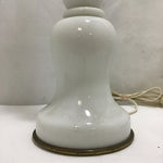 Pair of Vintage White Glass Table Lamps