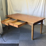 Vintage Craftsman Bishel Black Walnut Veneer Work Table