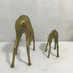 Set of 3 Vintage MCM Solid Brass Deer