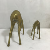 Set of 3 Vintage MCM Solid Brass Deer