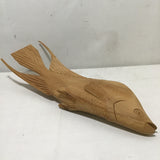 Hand-Carved Wooden Fish Sculpture