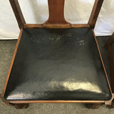 Set of 4 Vintage Jacobean Solid Walnut Splat-Back Dining Chairs