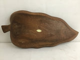 Vintage MCM Monkey Pod Leaf-Shaped Bowl