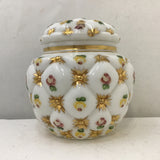 Vintage 1950's Consolidated Glass Quilted Milk Glass Jar