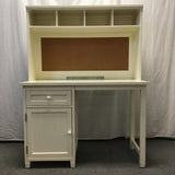 Contemporary Pottery Barn Teen White "Beadboard Space-Saving" Hutch Desk