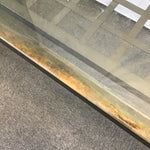 Modern IKEA GRANAS Grey Metal Glass-Top Patio Table