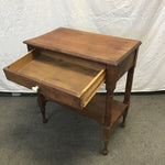 Vintage Solid Cherry 2-Tier 1-Drawer Side Table