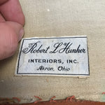 Vintage Robert L Hunker Brown Leather Wingback Armchair