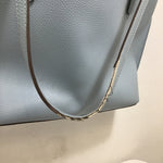 Anne Klein Blue Leather Tote Bag