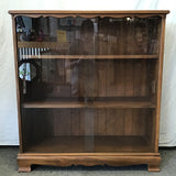 Vintage Solid Cherry Glass-Front Bookcase