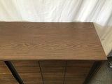 Vintage MC Faux-Walnut Formica 6-Drawer Dresser