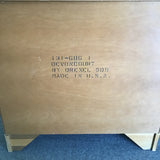 Vintage Drexel Walnut Veneer Floral 4-Drawer Dresser