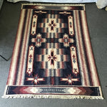 Modern The Citizenry "Keya" Blue & Red Wool 8x5 Area Rug