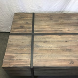 Contemporary Industrial Kressley Solid Acacia 1-Drawer Coffee Table