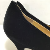 1980's Flings Black Velvet Pumps, Size 8