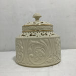 Vintage Round Lenox Cream Porcelain "Versailles" Candlebox