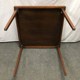 Vintage Custom Mixed Maple & Walnut Veneer Card Table