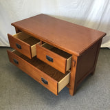 Modern Mission Veneer & Solid Oak 3-Drawer Dresser