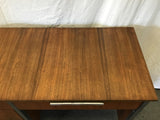 Vintage MCM Walnut Veneer Left-Handed Kneehole Desk