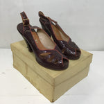 1940's M & K Tokyo Burgundy Alligator Pumps