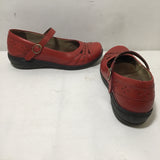 Dansko "Matilda" Red Vegan Leather Blockheel Mary Janes