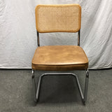 Vintage MCM Caned Cantilever Accent Chair