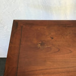 Modern Solid Cherry & Black Metal Pedestal Bar Table