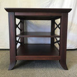 Modern Mission Universal Cherry Veneer 3-Tier End Table