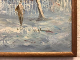 Framed Signed Original City Still Life Oil Painting