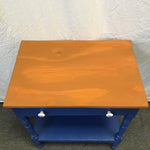 Upcycled Vintage Blue Painted Pine 2-Tier Washstand